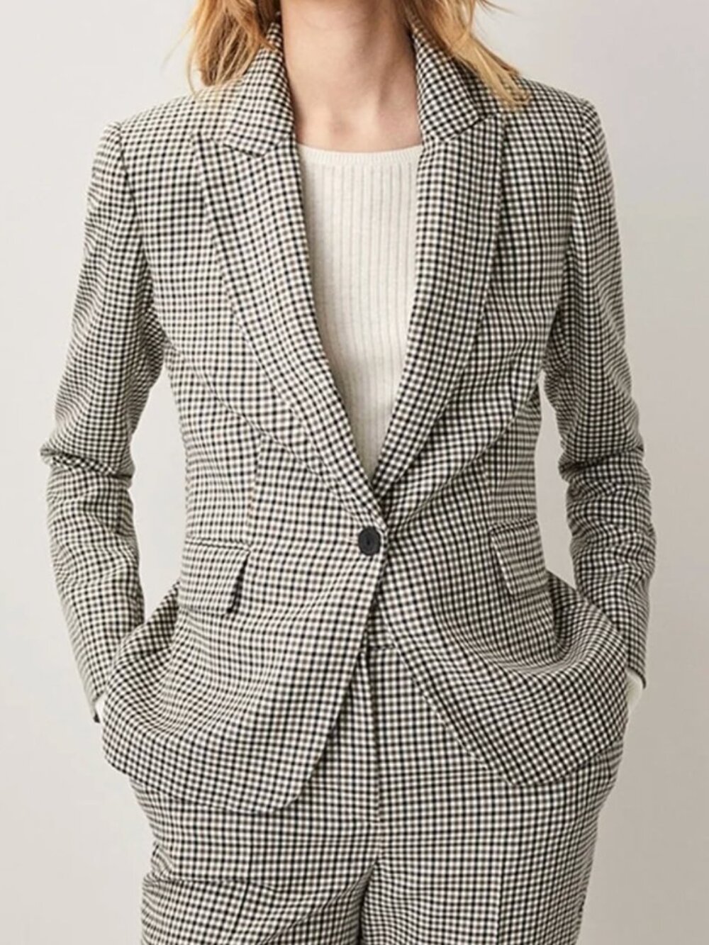 Massimo Dutti | Wool Checked Blazer